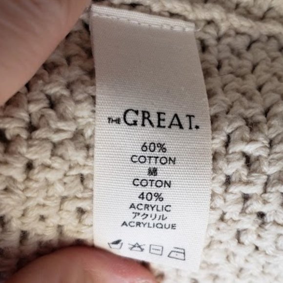 THE GREAT. The Zig Zag Bobble Pom Pom Popcorn Cardigan - Picture 6 of 7